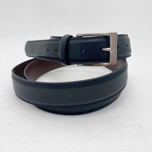 Tommy Hilfiger Black Coated Leather Belt Mens Size 62 - 64 Inch